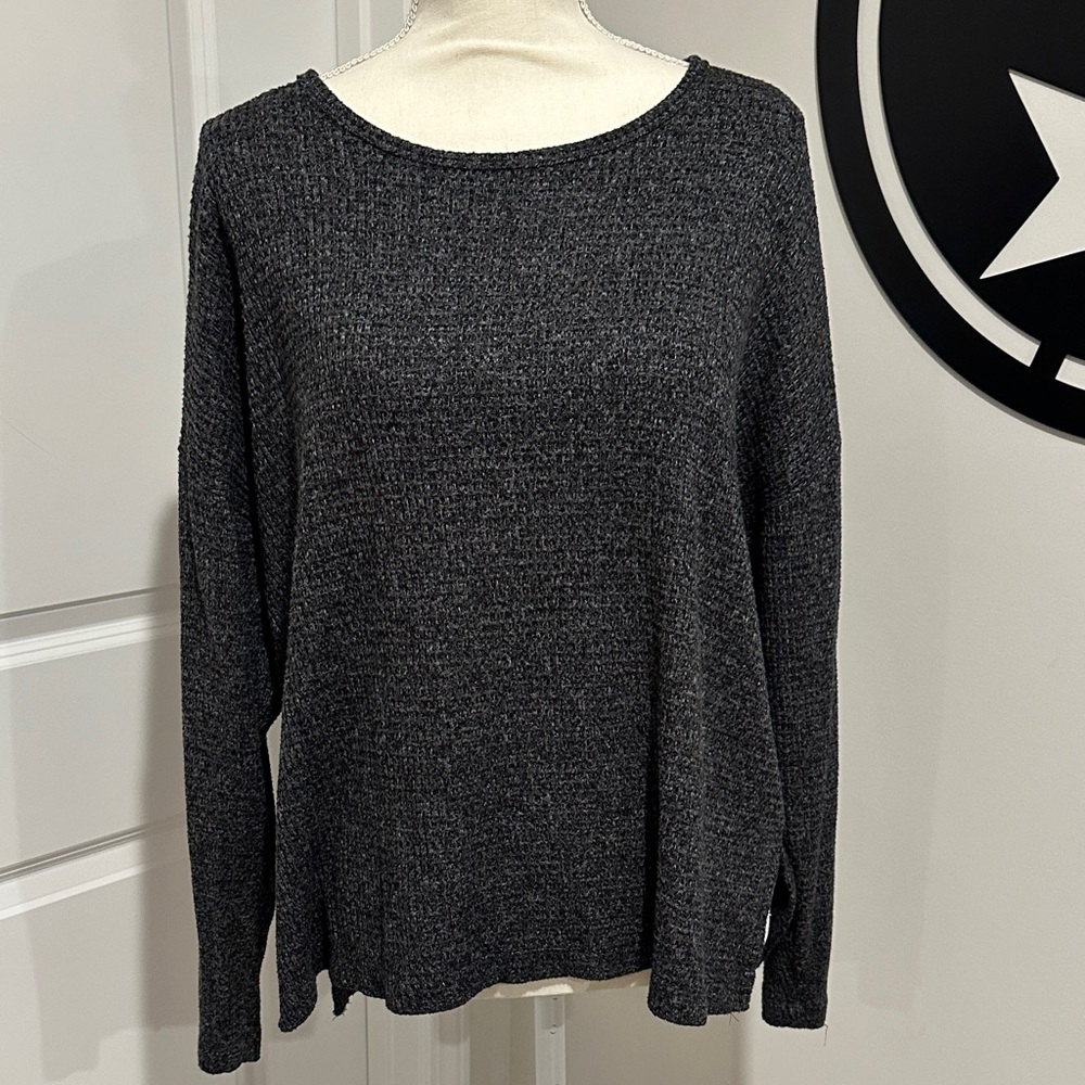 Charcoal Gray Knit Sweater